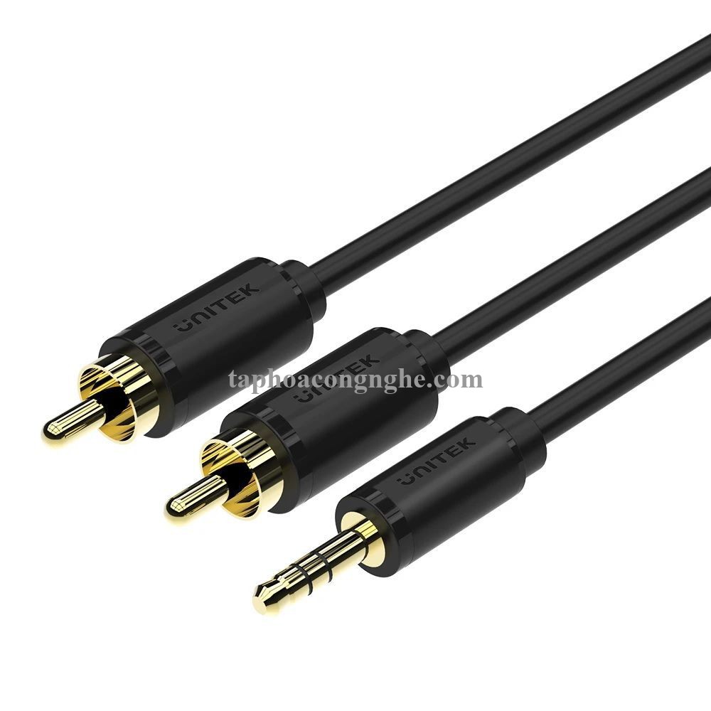 Unitek 27832 Y-C9028BK 30M Màu Đen Cáp Loa 1 Jack 3.5Mm Ra 2 Đầu Hoa Sen 30027832